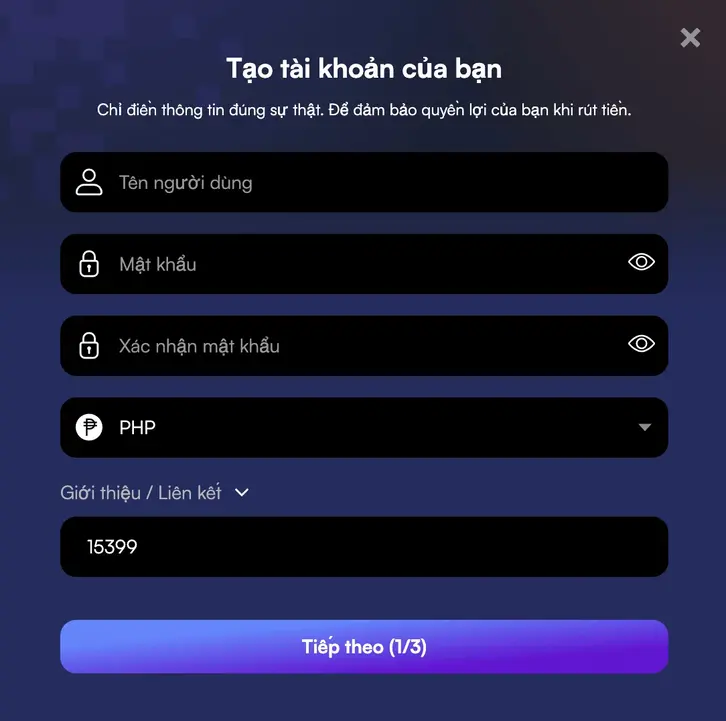 ĐĂNG KÝ 22WIN